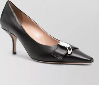 Emporio Armani leather pointed-toe stiletto pumps