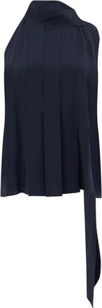 Max Mara Mouwloze top van cr&ecirc;pe de chine - Dames - Tops zonder mouwen - Blauw - L - Tops