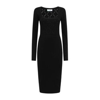Blugirl Midi Dresses, female, Black, M, Black Elegant Dresses