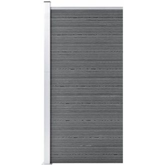 vidaXL Pannello di Recinzione in wpc 95x186 cm Grigio - Vidaxl