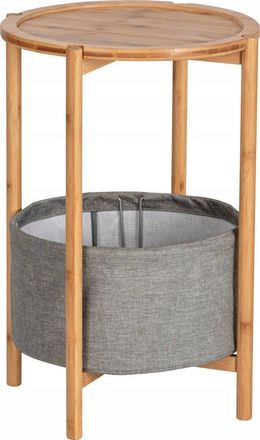 WENKO Bahari Mesa Auxiliar Bamb&uacute; Y Gris
