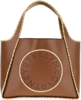 Stella McCartney Stella McCartney, Handbags, female, Brown, Size: ONE SIZE Logo-detail Tote Bag