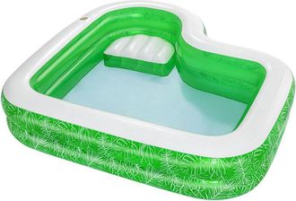 Bestway Piscina Gonfiabile 2 Camere Tropical 231x231x51 cm +6 Anni Giardino 54336