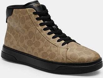 Coach High Line High Top Sneaker In Signature Canvas