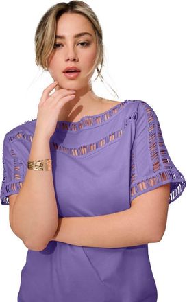 Roaman's Ladder Stitch Tee in Vintage Lavender at Nordstrom, Size Medium