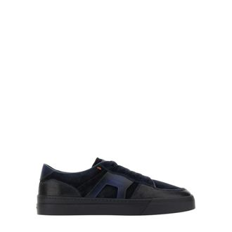 Santoni Schoenen, Heren, Blauw, 44 EU, Leer, Sport Sneakers