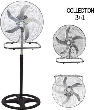 Trade Shop Trade Shop - Ventilatore 3in1 Piantana Da Tavolo Parete 3 Velocita Oscillazione 50w Pale 50cm