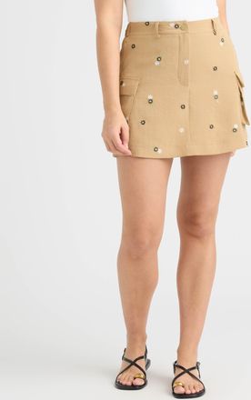 Ellen Tracy Womens Airflow Skort with Embroidery