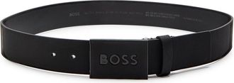 BOSS Boss Icon Logo Leather Belt - Black - 85 (XS)