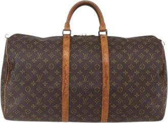 Louis Vuitton Pre-owned Weekend Bags, unisex, Brown, Size: ONE SIZE Pre-owned Canvas Weekend Bag