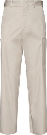 Fendi Broeken, Heren, Grijs, S, Grijze Cargo Broek Elastische Taille