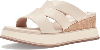 Johnston & Murphy Colleen Triple Band Slide Womens Sandals Bone Nappa Leather : 6.5 M, Rubber