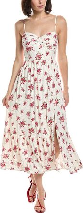 ASTR the Label Astr The Label Pleated Bust Linen-Blend Maxi Dress