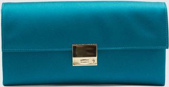 Tom Ford Clutch rettangolare in seta con chiusura metallica a scatto e logo