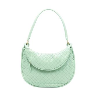 Bottega Veneta Pre-owned Woven Shoulder Bag - Dames - Pre-owned - Groen - Maat: ONE Size