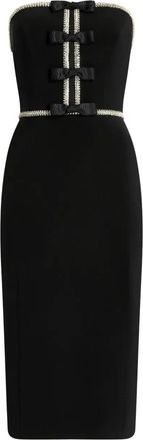 Jenny Packham Abito midi Odette con decorazione - Nero