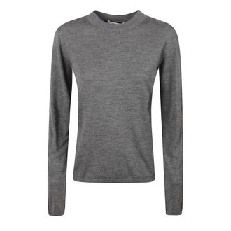Max Mara Arsena Trui met Ronde Hals - Dames - Ronde hals truien - Grijs - 2XS - Kasjmier - Truien & Vesten