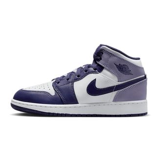 Nike Jordan Shoes, female, Purple, 3 1/2 UK, Paarse Air Jordan 1 Mid GS