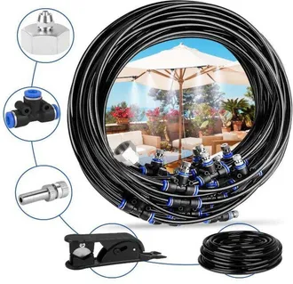 OEM Nebulizador Para Patio De 20 M Con 20 Boquillas - Manguera De Pe Resistente A Los Rayos Uv - Reduce La Temperatura En 20 &deg;c - F&aacute;cil Instalaci&oacute;n - 20 B