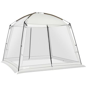 OUTSUNNY Carpa con mosquiteras 300x300x240 cm blanco