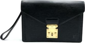 Louis Vuitton Pre-owned Clutches, female, Black, Size: ONE SIZE Pre-owned Leather louis-vuitton-bags