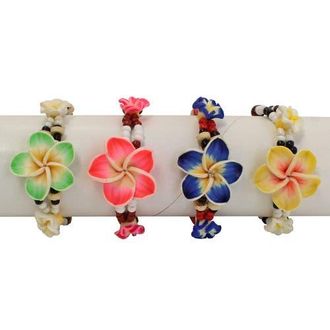 Beachcombers Plumeria Flower Pack of 24 Bracelet Set 5 in Pink at Nordstrom