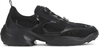 Roger Vivier Run Mini Strass Veterschoen - Dames - Sneakers - Zwart - 40 EU - Leer - Schoenen