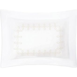 Matouk Gordian Knot Egyptian Cotton Percale Pillow Sham in Cream at Nordstrom, Size Standard