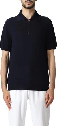 Kiton Tops, Heren, Blauw, L, Polo Shirts