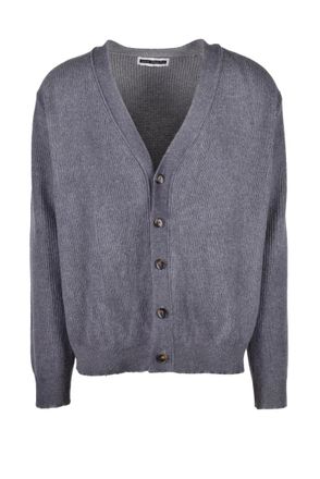 Original Vintage Style V-Neck Grey Cardigan