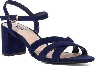 Dune London Womens Ladies Merlina T - Block Heel Sandals - Navy - Size UK 3