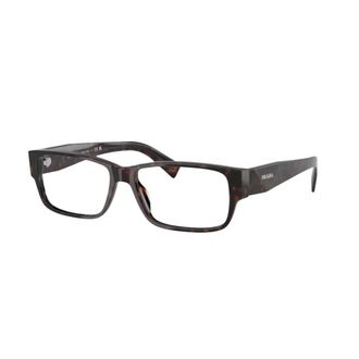 Prada Glasses, unisex, Brown, 55 MM, Rectangular Eyeglasses