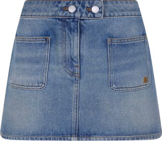 Courr&egrave;ges Signature Denim Mini Skirt