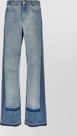 Stella McCartney wide-leg jeans contrast paneling