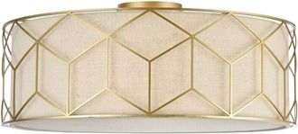 Maytoni Maytoni - Messina Plaf&oacute;n Semi Empotrado Cil&iacute;ndrico Dorado, 5 Luces, E27