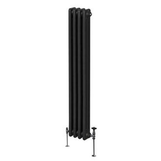 MonsterShop Traditional 3 Column Radiator - 1800 x 202mm - Black