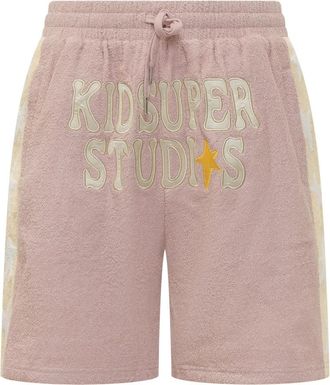 KidSuper Studios Terrycloth Shorts - Heren - Korte Broeken - Roze - S - Korte Broeken
