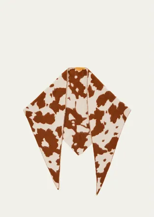 Guest In Residence Grizzly Cowhide Wild Rag Cashmere Scarf