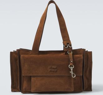 Miu Miu Utilitaire suede tote bag