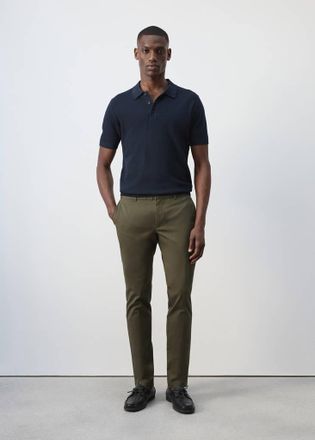 Mango Pantaloni Barna slim-fit chino twill kaki - Uomo - 44 - MANGO MAN