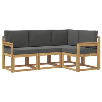 vidaXL Conjunto De Sof&aacute;s De Exterior 4 Pcs Blanco Y Antracita Vidaxl