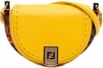 Fendi Pre-owned Cross Body Bags, female, Yellow, Size: ONE SIZE Pre-owned Saddle Bag