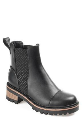 Journee Collection Journee Colleciton Mirette Lug Sole Chelsea Boot in Black at Nordstrom Rack, Size 8.5