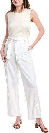 Nicole Miller Linen-Blend Pull-On Pant