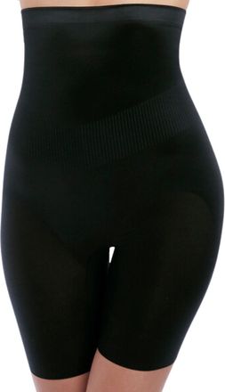 Wacoal Womens 137008 Fit & Lift High Waist Long Leg Shaper - Black Cotton - Size Medium