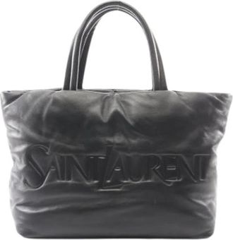 Saint Laurent Pre-owned Tote bag - Heren - Vintage Shopper - Zwart - ONE Size - Leer - Vintage