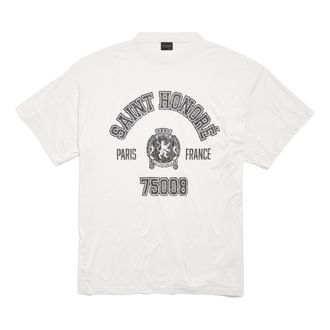 Balenciaga (WMNS) Balenciaga Saint-honore T-shirt Oversized White 787349TRVM59012