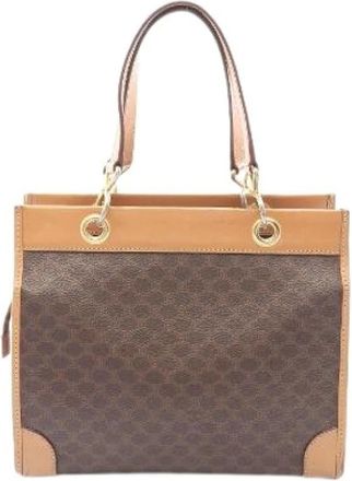 Celine Pre-owned Handbags, female, Brown, Size: ONE SIZE Pre-owned Macadam Coated Canvas Handbag