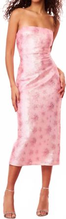 LoveShackFancy Sequin Midi Dress In Pink