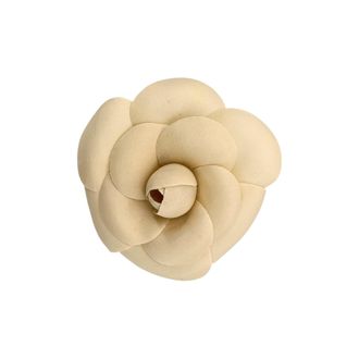 Chanel Vintage stoffen broche Camelia